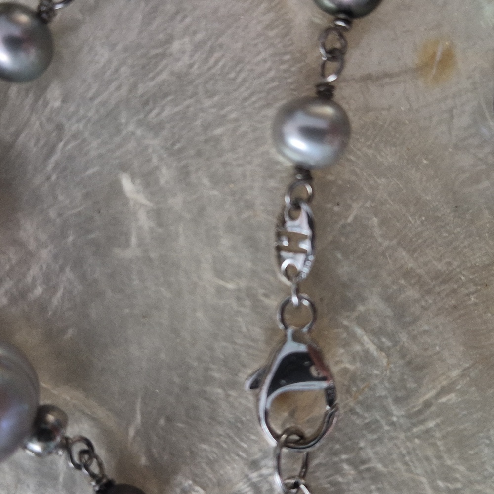 Honora Pearl Necklace, Multi Color With Silver - Picture 3 of 4